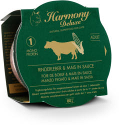 Harmony Cat Deluxe Cup Adult Rinderleber & Mais in Sauce 80g