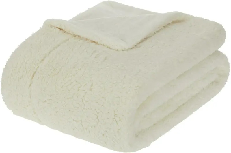 Kuscheldecke Sherpa in Weiß ca. 130x170cm