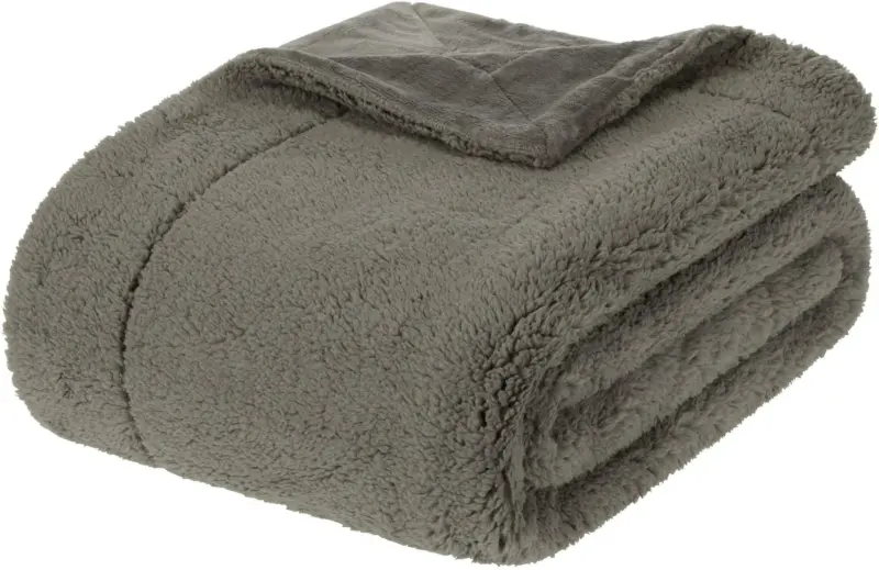 Kuscheldecke Sherpa in Dunkelgrau ca. 130x170cm