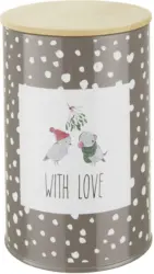 Keksdose Lovebirds aus Metall Ø ca. 10cm