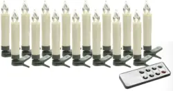 Christbaumkerze Christina in Weiß, 16-teilig