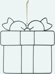 Dekoh&auml;nger Natale aus Metall in Schwarz