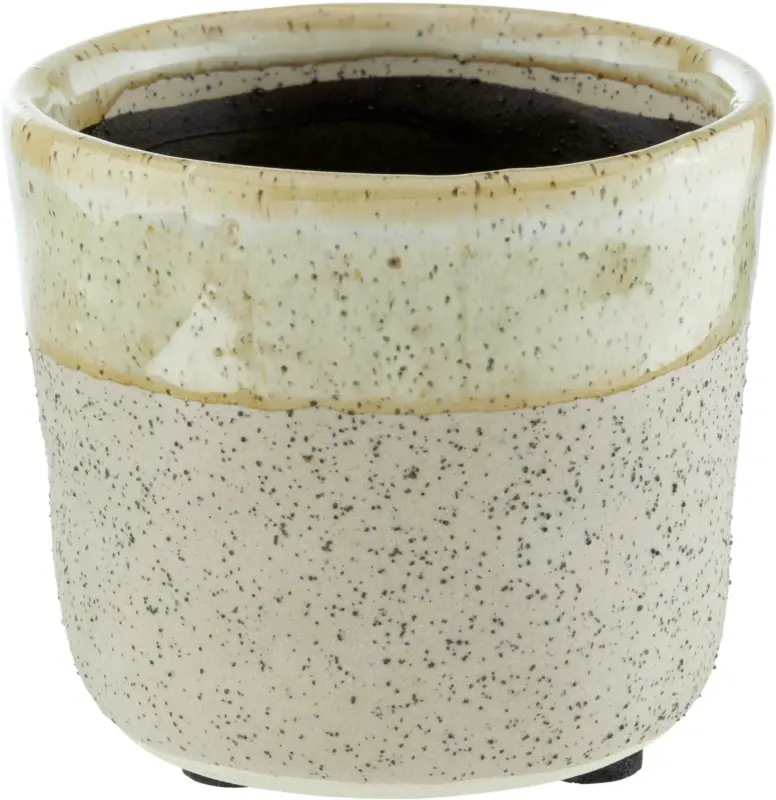 Übertopf Stoneware in Beige Ø ca. 7cm