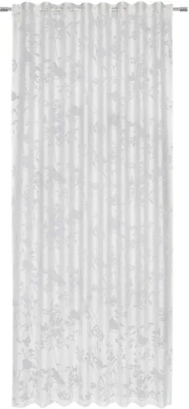 Fertigvorhang Vogel in Weiß ca. 135x245cm