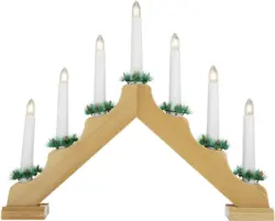 LED-Dekoleuchte Treppe in Naturfarben/Weiß