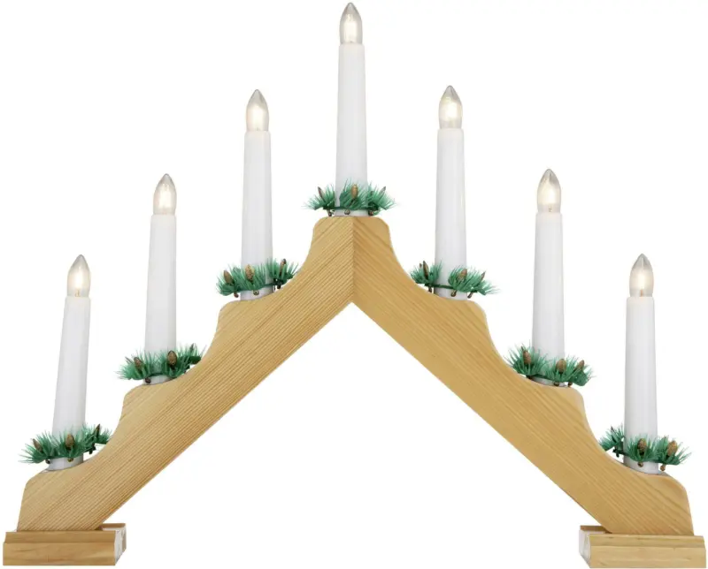 LED-Dekoleuchte Treppe in Naturfarben/Weiß