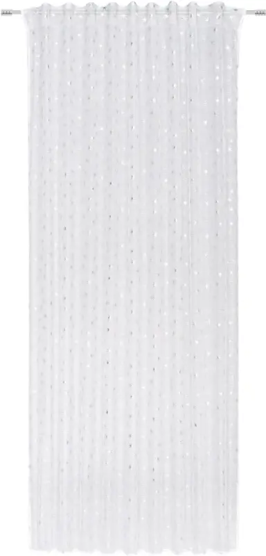 Fertigvorhang Starlight in Weiß/Silber ca. 140x245cm