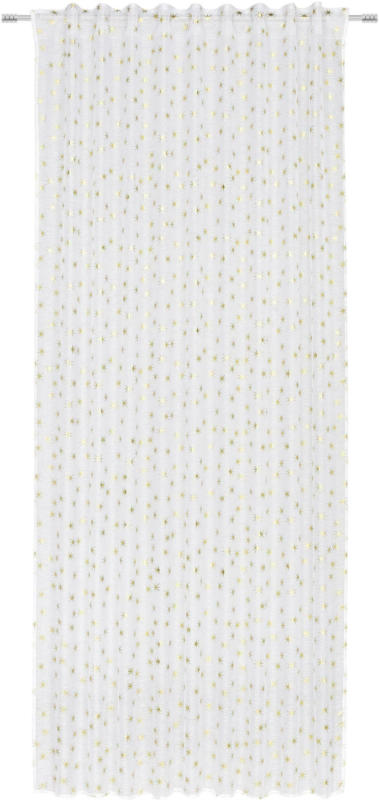 Fertigvorhang Starlight in Weiß/Gold ca. 140x245cm