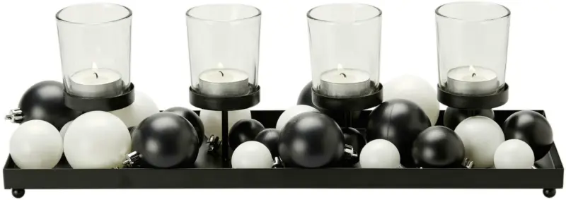 Teelichthalter Ida in Schwarz