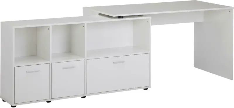 Schreibtischkombination 'Wohnling', weiß