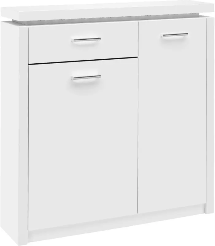 Schuhschrank in Weiß Hochglanz