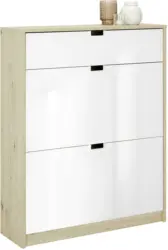 Schuhkipper in Weiß/Eichfarben