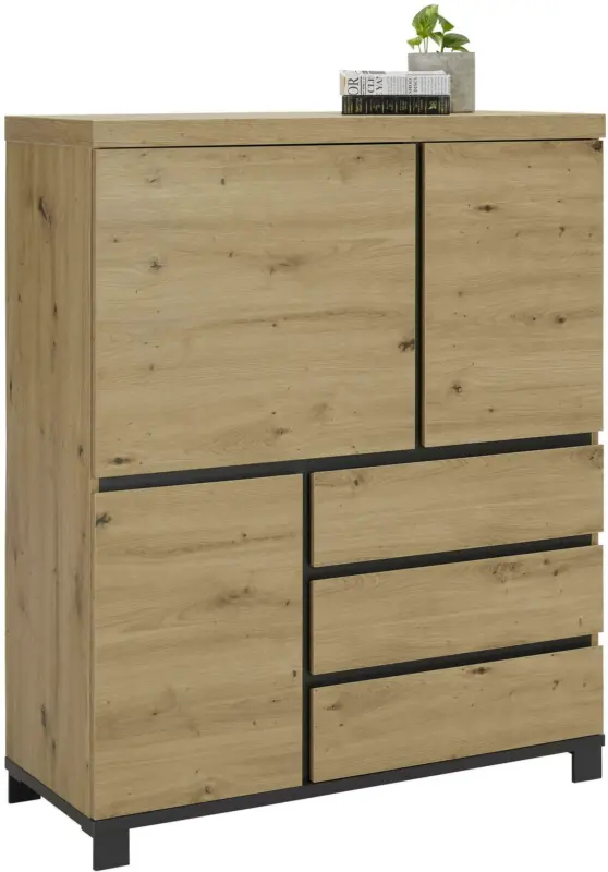 Highboard in Eichefarben