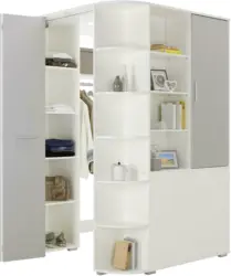 Eckschrank in Weiß
