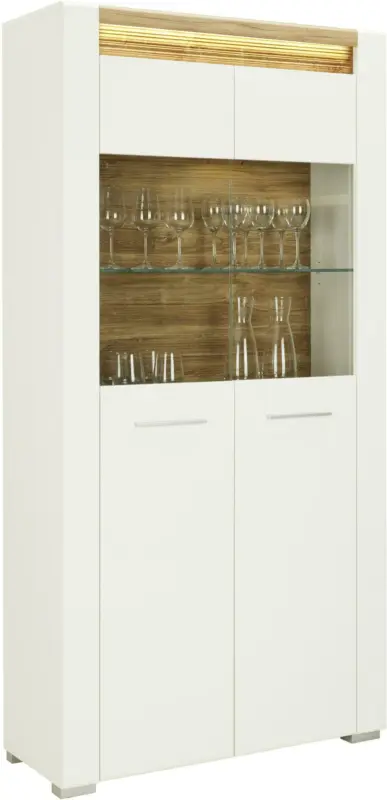 Vitrine in Weiß Hochglanz