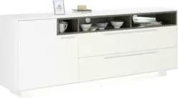 Sideboard in Weiß/Dunkelgrau