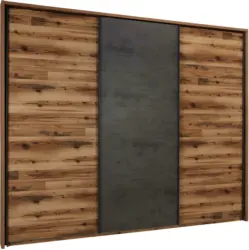 Schwebetürenschrank in Antrazit/Eichefarben