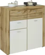 mömax Kommode in Eichefarben/Weiß