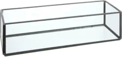 Dekotablett Glass in Schwarz