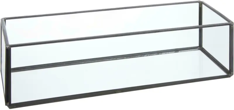 Dekotablett Glass in Schwarz