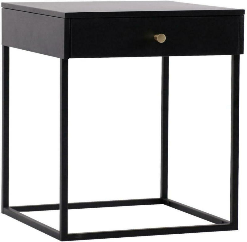 Nachtkästchen Pep B: 43 cm Schwarz