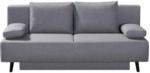 Möbelix 2-Sitzer-Sofa mit Schlaffunkt. und Bettkasten Sweet Grau
