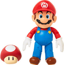 JAKKS PACIFIC Super Mario: Mario mit Superpilz - Sammelfigur (Mehrfarbig)