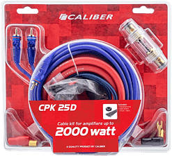 CALIBER CPK25D - Set di cavi per amplificatore (Multicolore)
