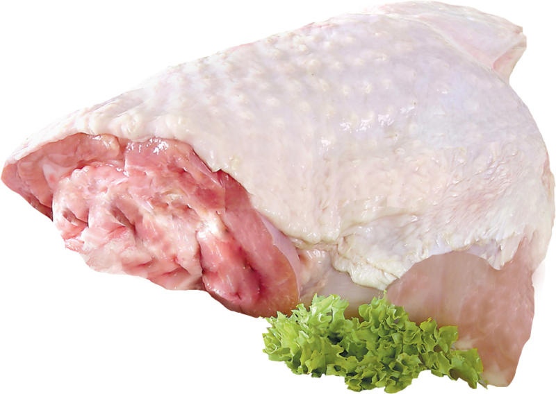 Putenoberkeule mit Haut und ohne Knochen frisch
