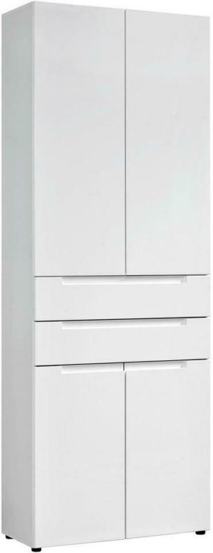 Mehrzweckschrank Mailand Weiß Weiß Hochglanz B/h/t: Ca. 80x218x35 Cm