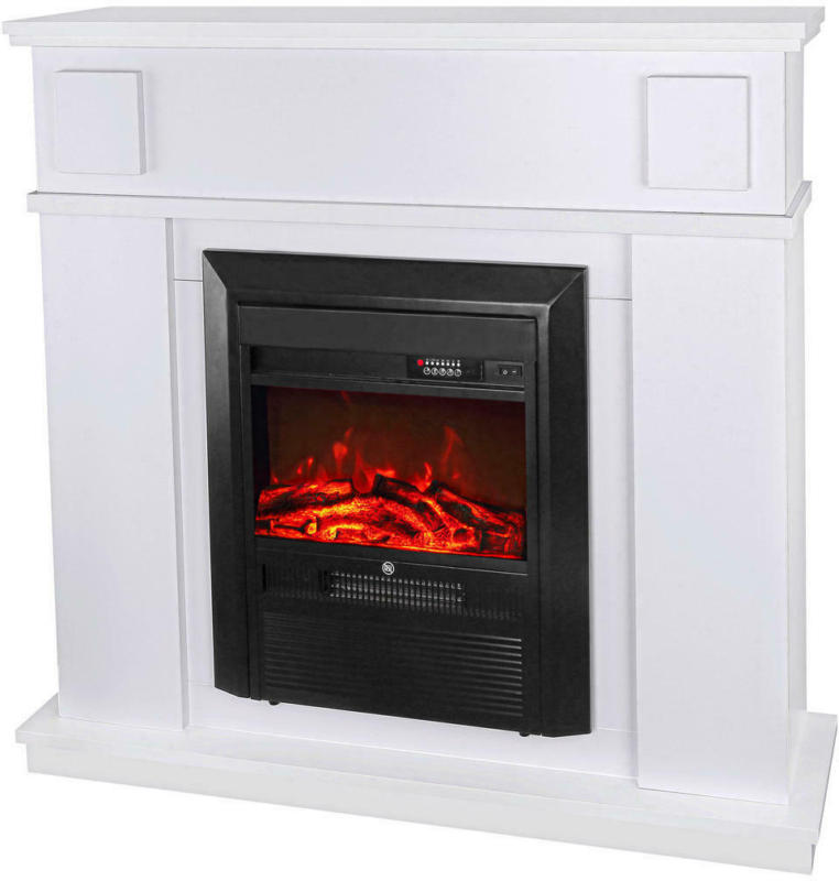 Bhp Elektrischer-kamin B992250 Weiß Schwarz Metall Kunststoff B/h/t: Ca. 109x100x26 Cm Ca. 2000 W