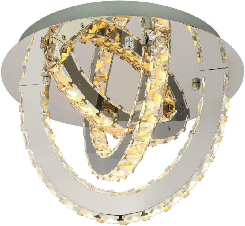 Globo Deckenleuchte 67038-18d Chrom Klar Metall Klarglas H/d: Ca. 28,5x40 Cm
