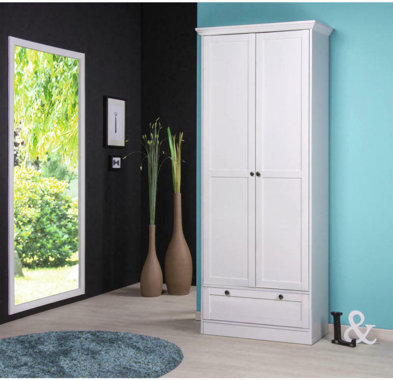 Mehrzweckschrank Landwood 13 Weiß B/h/t: Ca. 80x200x39 Cm