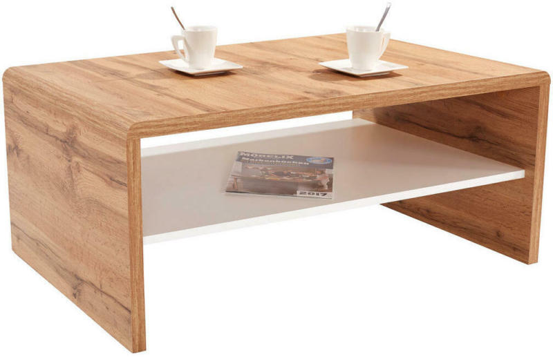 Couchtisch Cala Luna C4t02 Eiche Wotan Alpinweiß Nachbildung B/h/t: Ca. 100x40x59 Cm