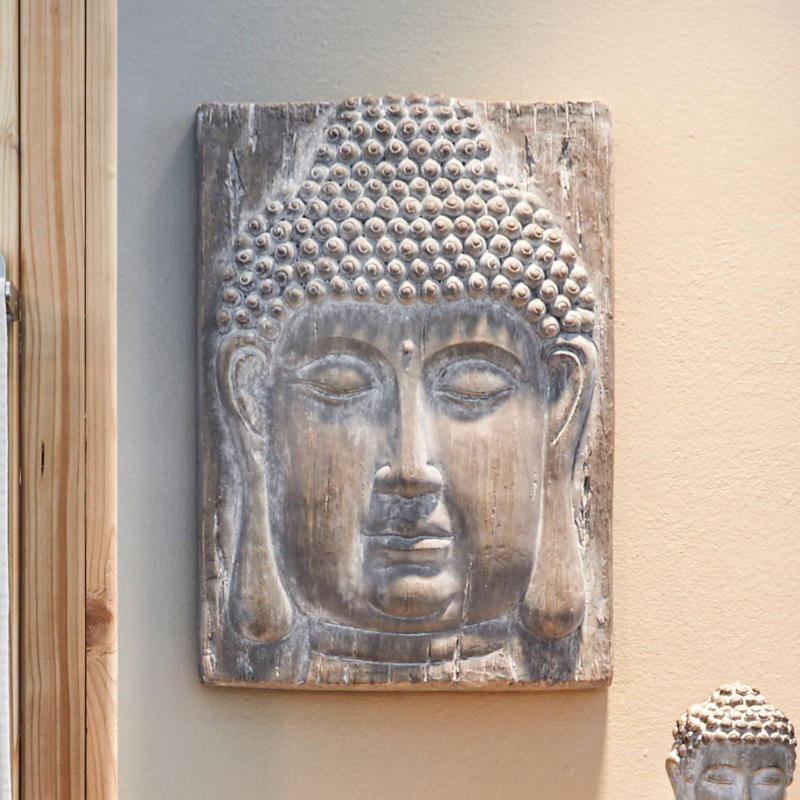 Buddha-Wanddekoration, ca. 46x33x8cm