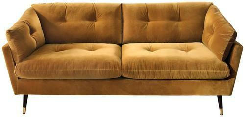 Zweisitzer-Sofa in Gelb