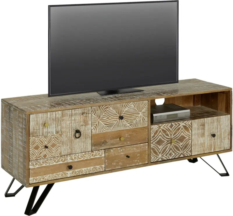 TV-Element in Braun/Schwarz