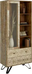 Vitrine in Braun/Schwarz