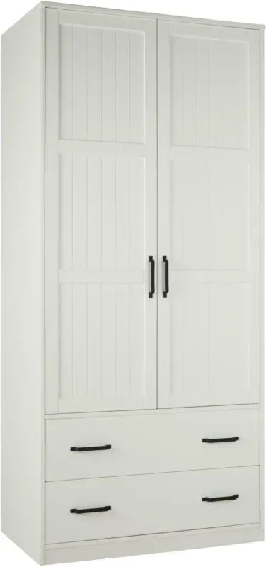 Drehtürenschrank in Weiß