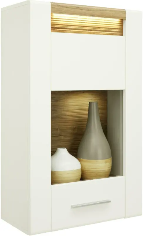 Hängevitrine in Weiß Hochglanz