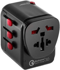 PROMATE TripMate-PD18 - Adaptateur de voyage (Noir)