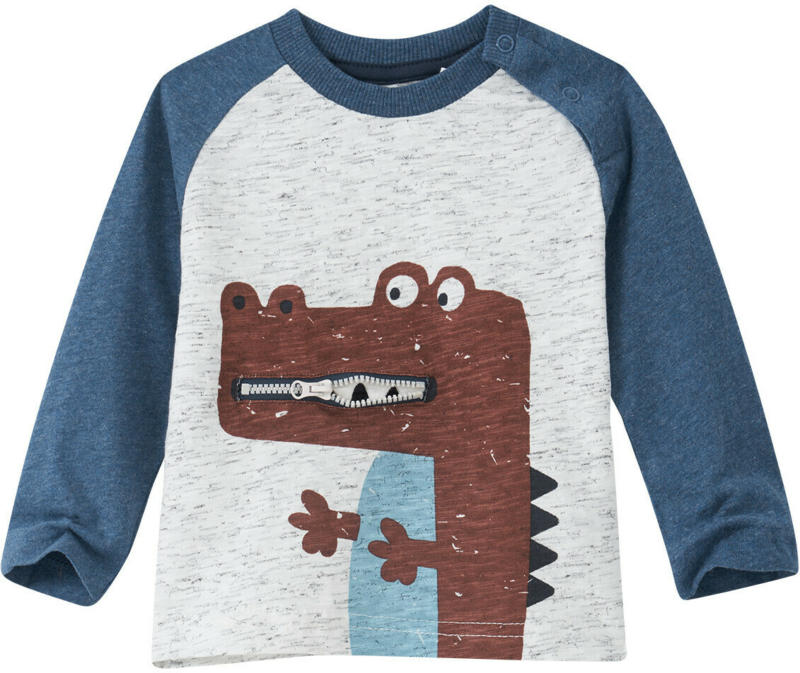 Baby Langarmshirt mit Krokodil-Motiv