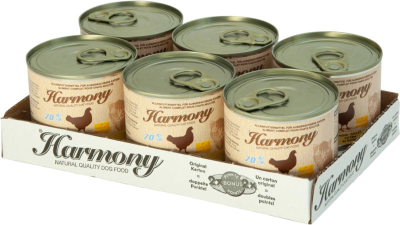 Harmony Cat Natural Nassfutter Huhn & Käse 6x200g