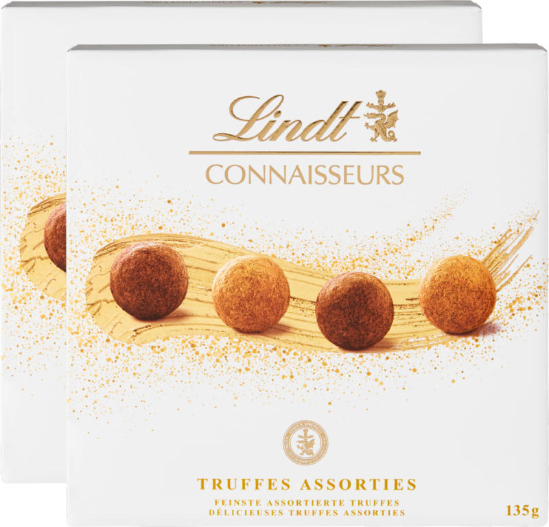Pralinés Connaisseurs Lindt, assortis, 2 x 135 g