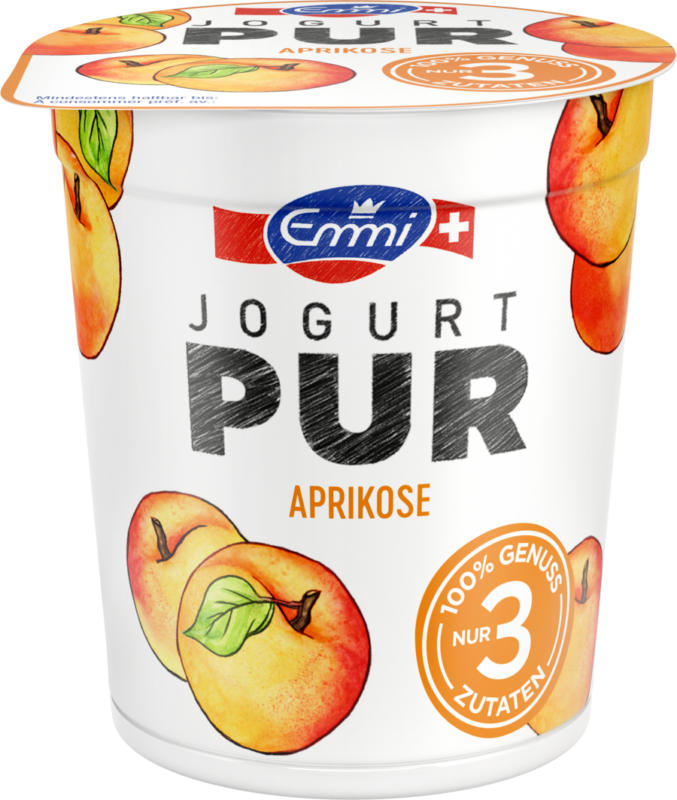 Yogourt pur Emmi, Abricot, 4 x 150 g