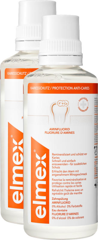 Eau dentaire Elmex, Protection Caries, 2 x 400 ml