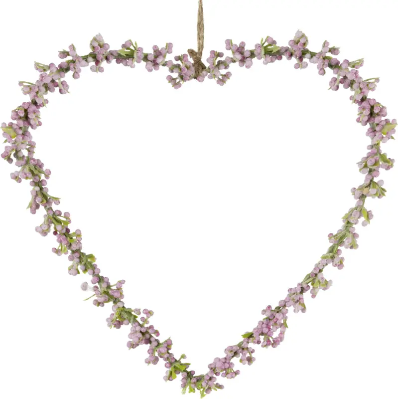 Dekoh&auml;nger Heart aus Metall in Rosa