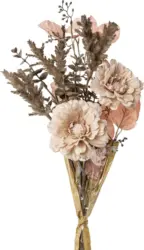 Kunstpflanze Zinnienmix in Altrosa