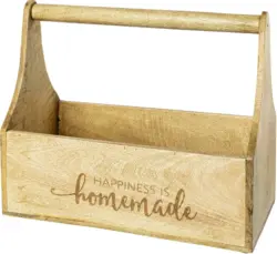 Aufbewahrungsbox Bucket aus Mangoholz ca. 29x35x18cm