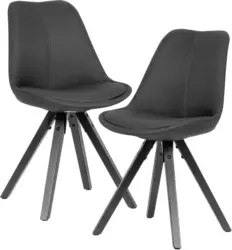Stuhl-Set 'WL6.122', 2-er Set, anthrazit